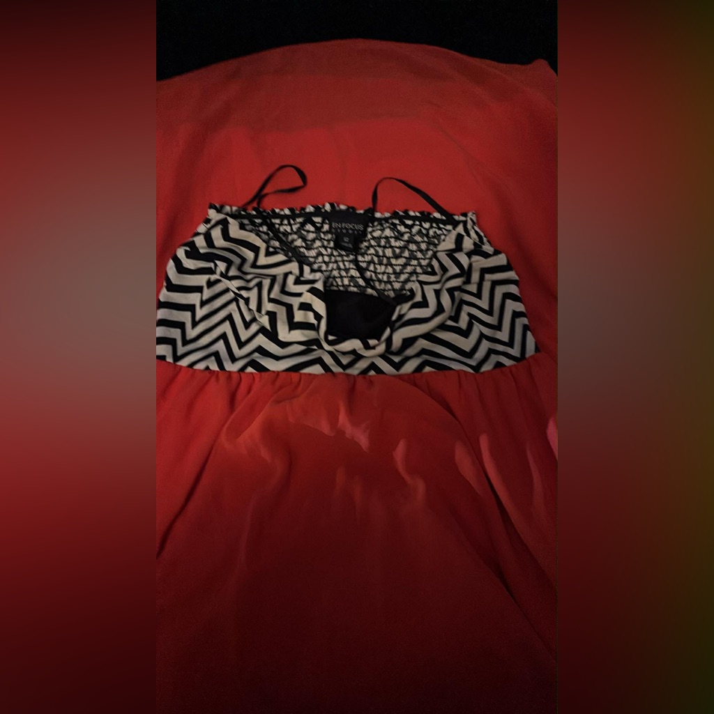 Enfocus Studio Black And White Smocked Dress